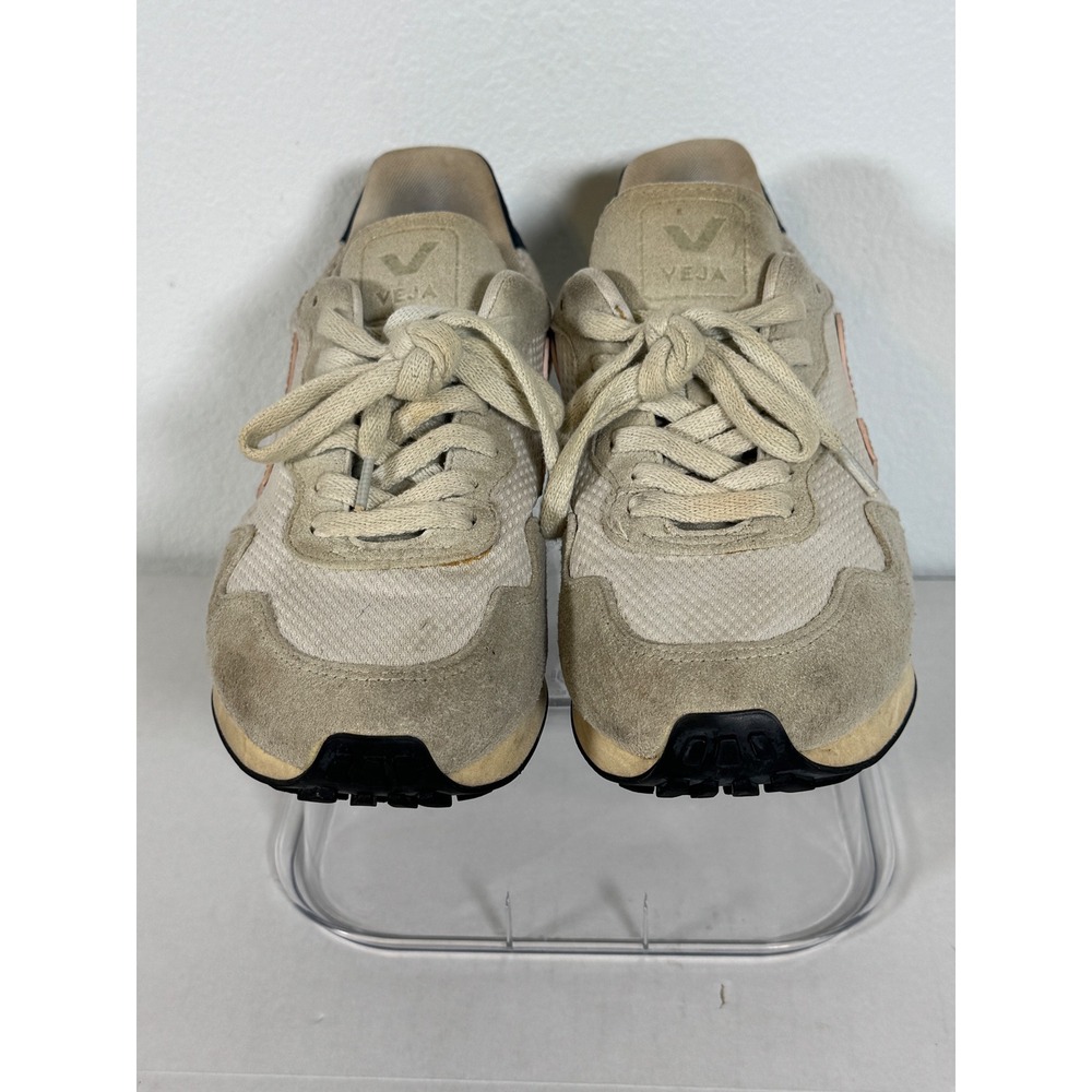 Veja V-10 Women's Sneakers Beige Pink Suede‎ Mesh Lace Up - Picture 5 of 9